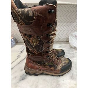 REDHEAD~Bone Dry Waterproof~Men's Boots~Size 9W Camo Pattern~Pre-Owned